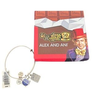 ALEX + ANI WILLY WONKA ‘VIOLET’ DUO CHARM BRACELET
